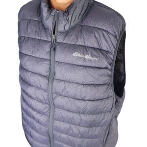Eddie Bauer Men’s 650 FP Vest Size XL Blue/Grey Extra Large